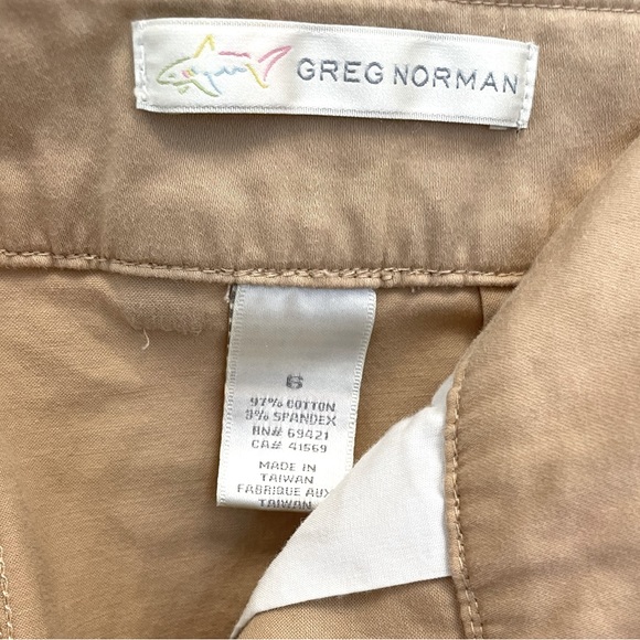 Greg Norman Women’s Golf Pants Tan size 6 cotton and spandex - Picture 2 of 5